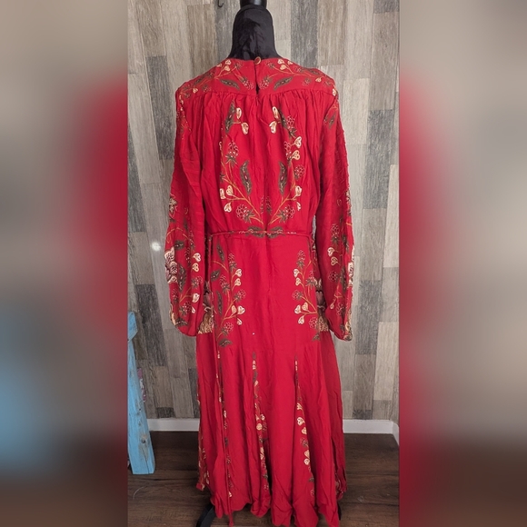 Farm Rio Berry Red Maxi Dress NWT - Picture 4 of 16